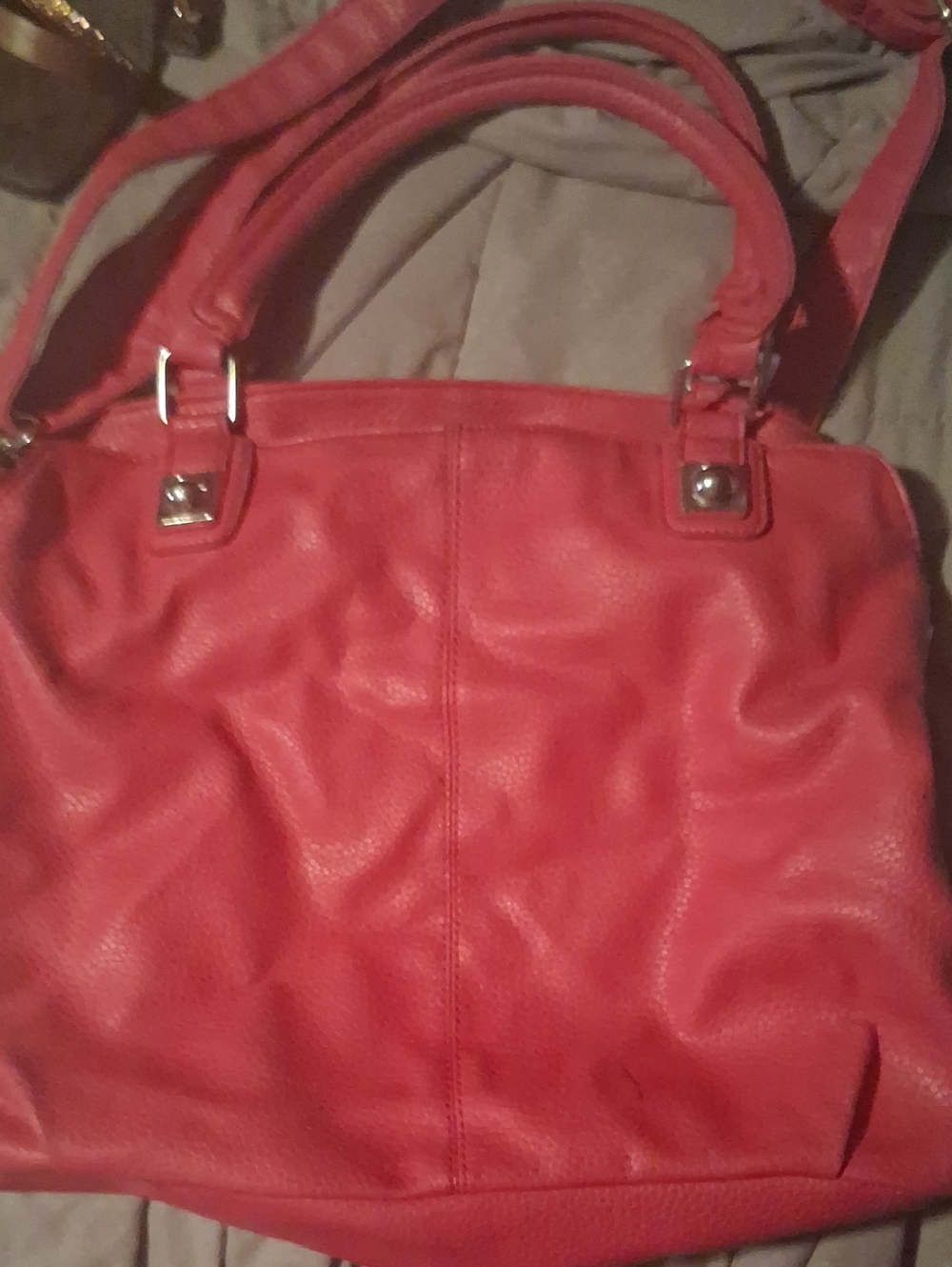 Women's Pink Shoulder Tote Bag - Classic Soft Leather Look